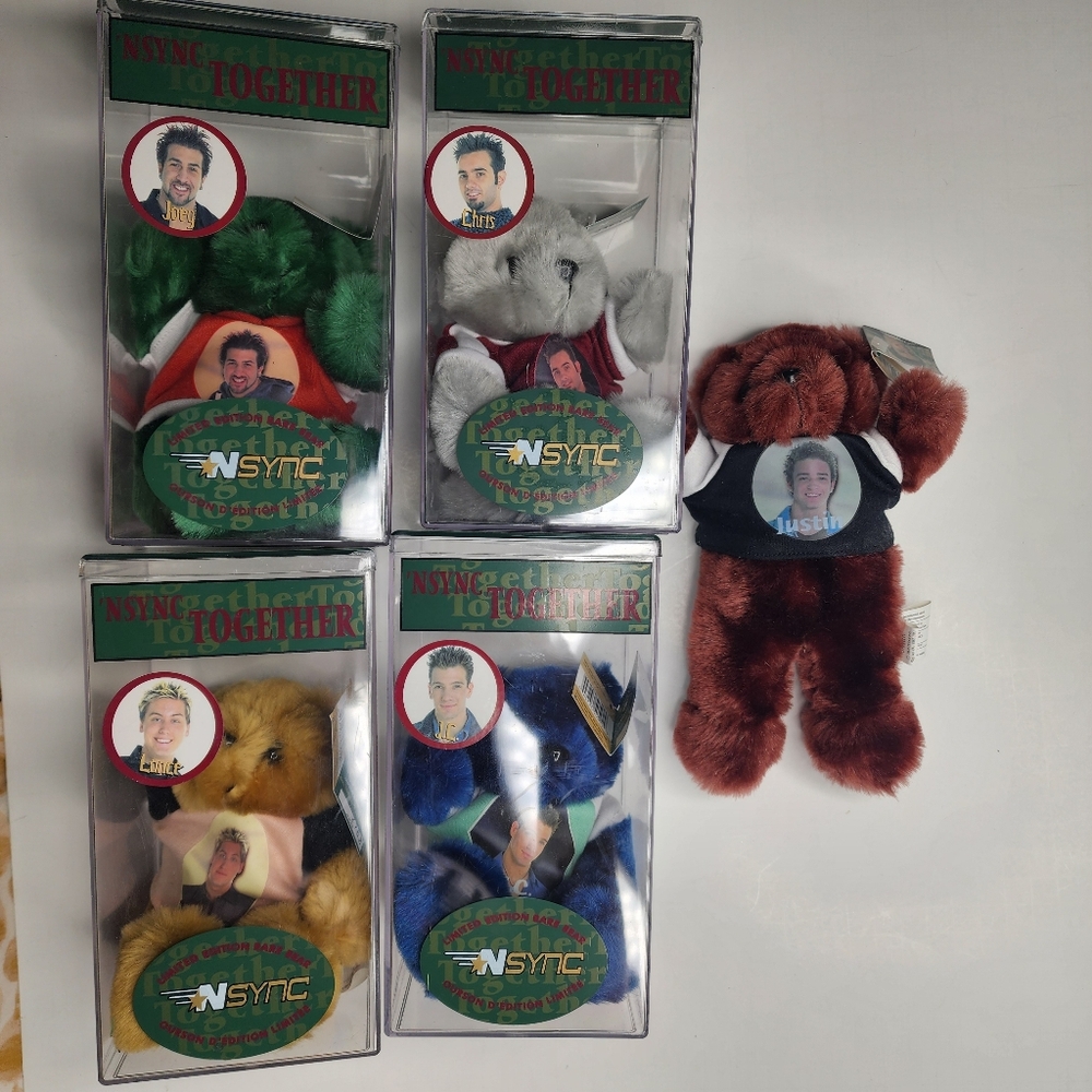 NSync Together Teddy Bear Collection Complete Set - 5